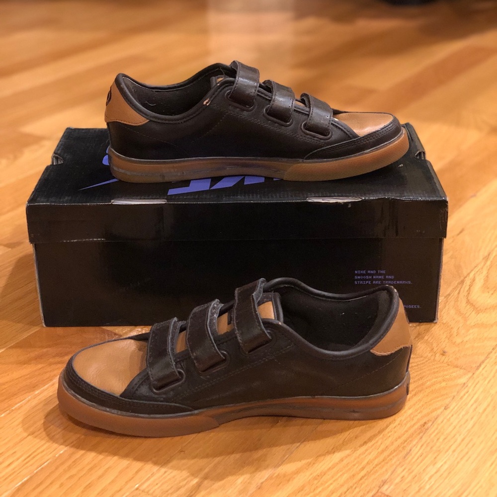 Super Rare Vintage Circa Velcro Skate Shoes Leather Gem